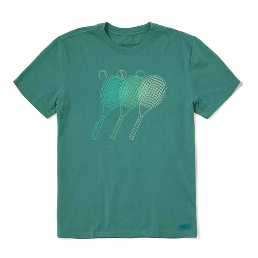 Life Is Good Tennis Fade Crusher SS Mens T-Shirt - Spruce Green/XL