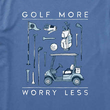 Load image into Gallery viewer, Life Is Good Golf More Worry Less Crsh SS Mens Tee
 - 2