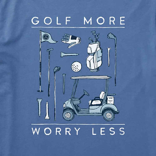 Life Is Good Golf More Worry Less Crusher Shortsleeve Mens T-Shirt - 2