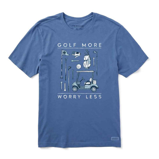 Life Is Good Golf More Worry Less Crusher Shortsleeve Mens T-Shirt