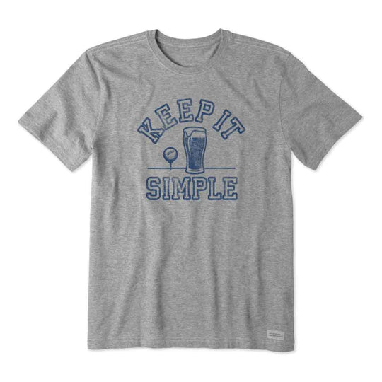 Life Is Good Keep it Simple Crusher-Lite Shortsleeve Mens T-Shirt