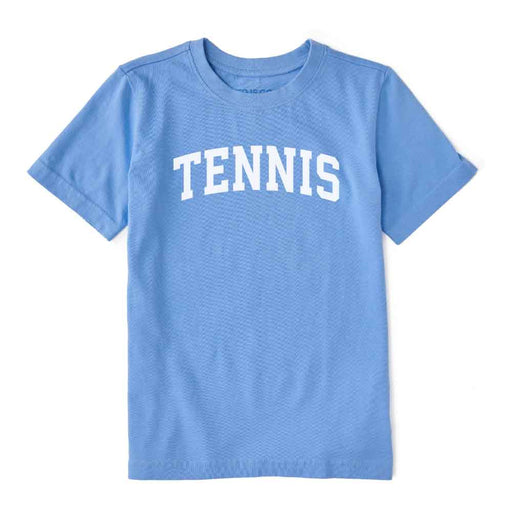 Life Is Good Tennis Arch Boys Crusher T-Shirt - Cornflower Blue/XL