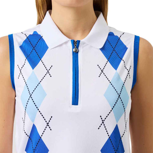 Daily Sports Argyle Womens Sleeveless Golf Polo