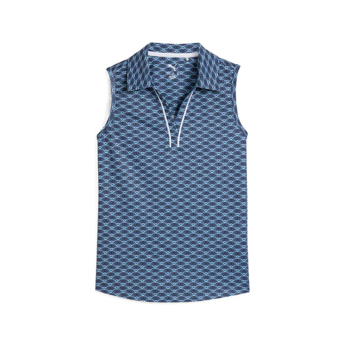 Puma Golf Scallop Sleeveless Girls Golf Polo