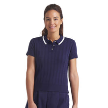 Load image into Gallery viewer, Puma Golf X AP Pointelle Womens SS Golf Polo - Deep Navy/L
 - 1
