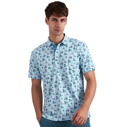 Swannies Float Mens Golf Polo - Seafoam/XL