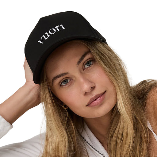 Vuori Wordmark Water Tech Mens Tennis Hat - Black/One Size