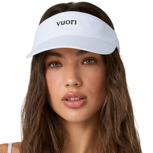 Load image into Gallery viewer, Vuori Backspin Womens Tennis Visor - White/One Size
 - 4