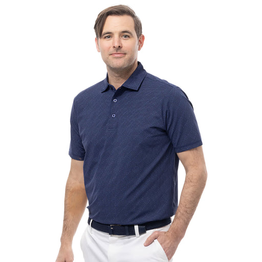 SanSoleil Solair Cool Mens SS Golf Polo - Betsy Navy/XXL
