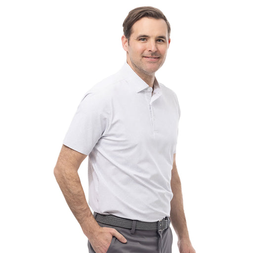 SanSoleil Solair Cool Mens SS Golf Polo - Betsy White/XXL