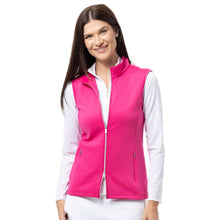 Load image into Gallery viewer, SanSoleil SolLayer Zip Womens Golf Vest - Fuchsia/L
 - 5