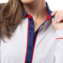 Load image into Gallery viewer, SanSoleil SolAir Cool Betsy White W LS Sun Shirt
 - 3