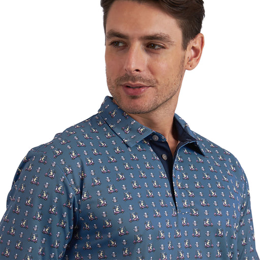 Swannies Golden Blue Horizon Mens Golf Polo