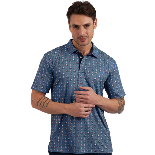 Swannies Golden Blue Horizon Mens Golf Polo - Blue Horizon/XL