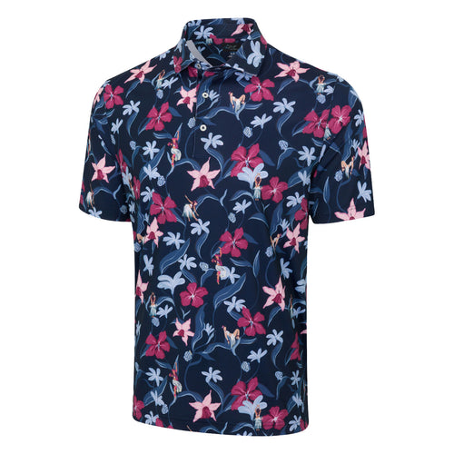 Greg Norman ML75 Stretch Luau Love Mens Golf Polo
