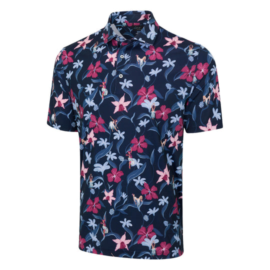 Greg Norman ML75 Stretch Luau Love Mens Golf Polo