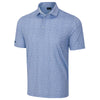 Greg Norman ML75 Stretch Silver Fin Blue Haze Mens Golf Polo