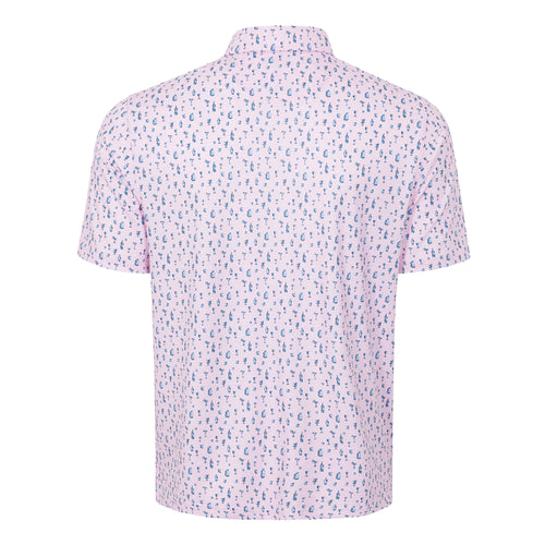 Greg Norman ML75 Stretch Aloha Hour Rose Shadow Mens Golf Polo - 2