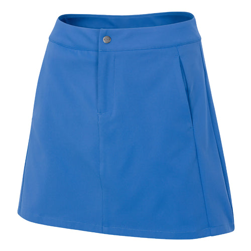 Greg Norman Maya Back-Pleated 17 inch Aegean Blue Womens Golf Skort