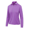 Greg Norman Elevate Long Sleeve Half-Zip Lavender Bliss Womens Golf Polo