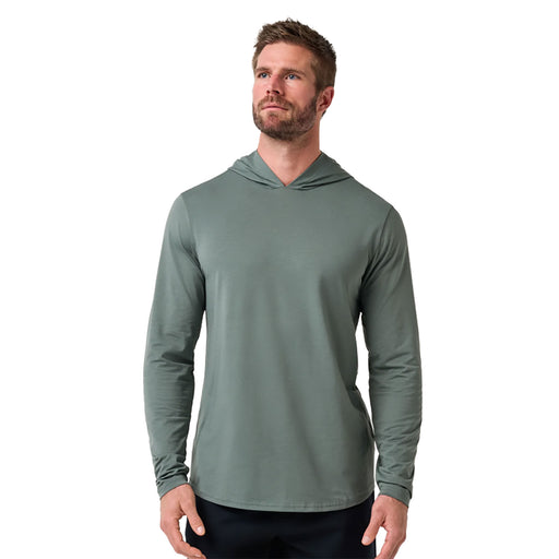 TravisMathew Heat Series Jersey LS Men Golf Hoodie - Balsam Green/XL