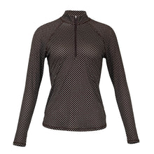 Load image into Gallery viewer, Jofit UV Womens Long Sleeve Golf Mock - Espresso Dot/XL
 - 1