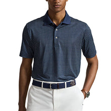 Load image into Gallery viewer, RLX Ralph Lauren Printed Jersey Mens Golf Polo - Ref Nvy Teed Up/XL
 - 2