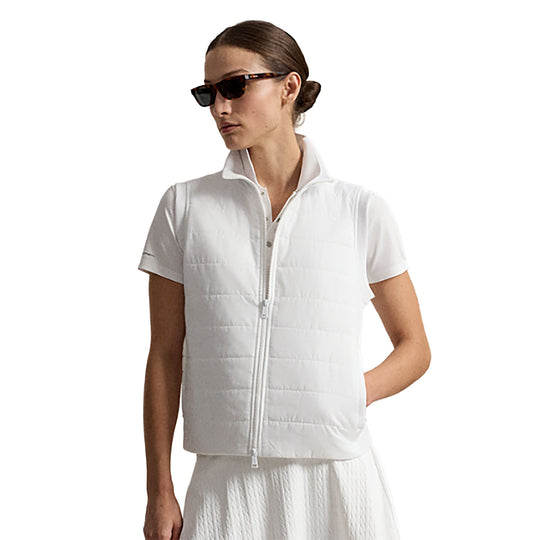 RLX Ralph Lauren Tech Terry Quilted Hybrid Full-Zip Womens Golf Vest