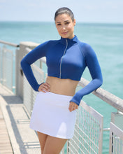 Load image into Gallery viewer, BloqUV Women's Full Zip Crop Top Sun Shirt
 - 15