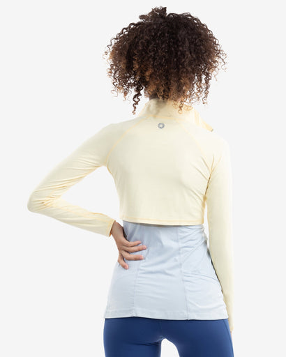 BloqUV Women's Full Zip Crop Top Sun Shirt