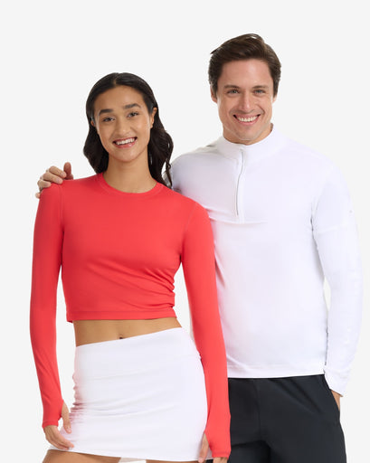 BloqUV Men's Mock Zip Top