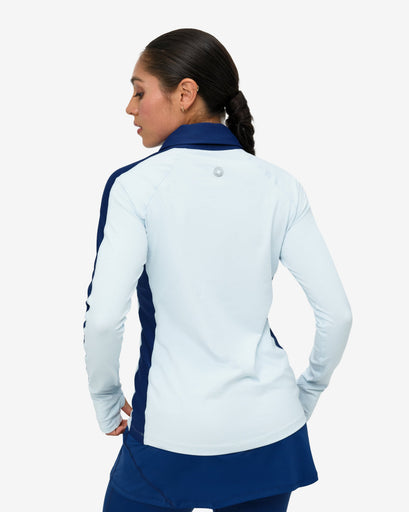 BloqUV Women's Long Sleeve Quarter Zip Polo