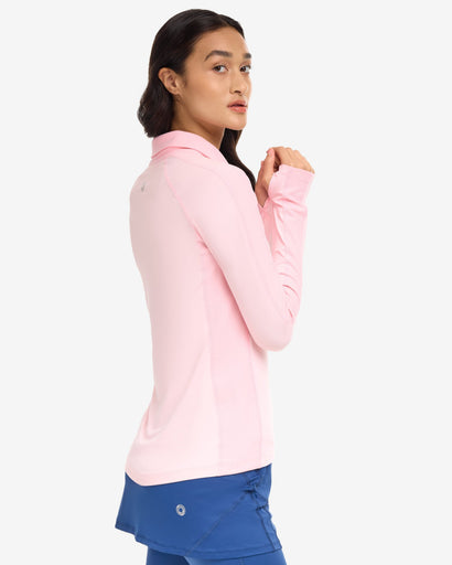 BloqUV Women's Quarter Zip Polo Shirt