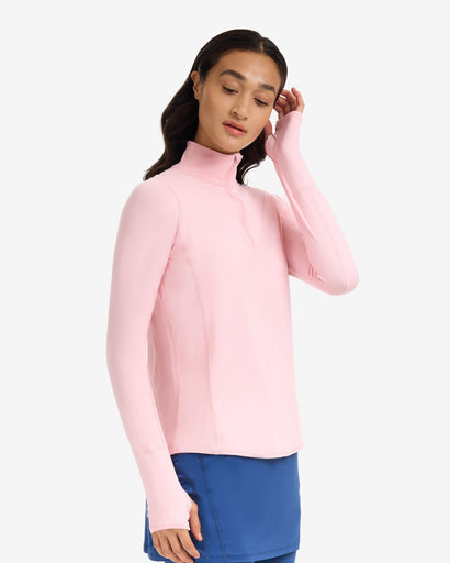 BloqUV Women's Mock Zip Top Relaxed