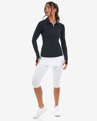 BloqUV Women's Quarter Zip Polo Shirt