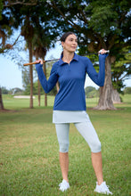 Load image into Gallery viewer, BloqUV Women's Long Sleeve Quarter Zip Polo
 - 3
