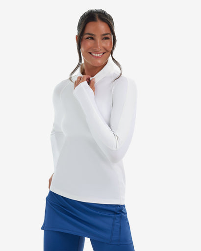 BloqUV Women's Quarter Zip Polo Shirt