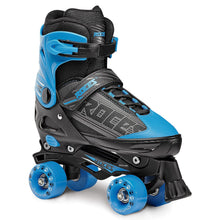Load image into Gallery viewer, Roces Quaddy Adjustable Boys Roller Skates - 2.5-4.5/Black/Astro Blu
 - 1