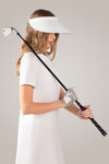 Glove It White Wide Brim Slide On Visor