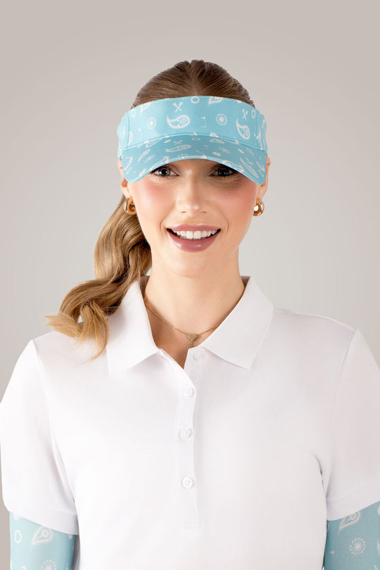 Glove It Aqua Paisley Sport Visor