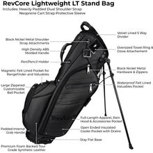 Load image into Gallery viewer, RevCore Lux LT Lightweight Stand Bag | 5 Way Velvet Lined Dividers
 - 20