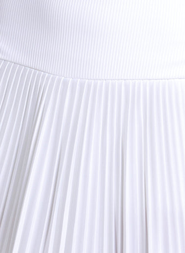 Racer Rib Pleated Skirt