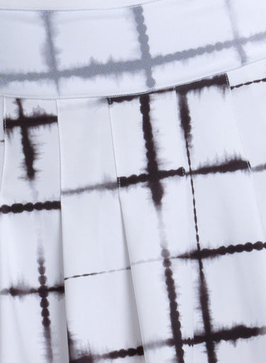 Shibori Plaid Skirt