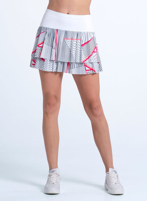 Geo Glow Pleated Skirt