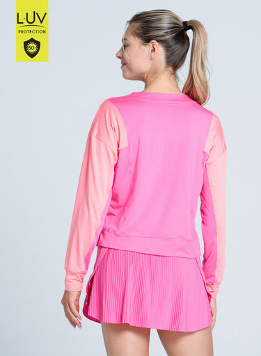Colorblock Throw Over Long Sleeve