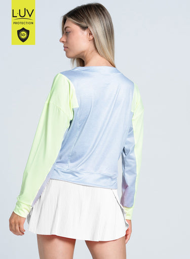 Colorblock Throw Over Long Sleeve