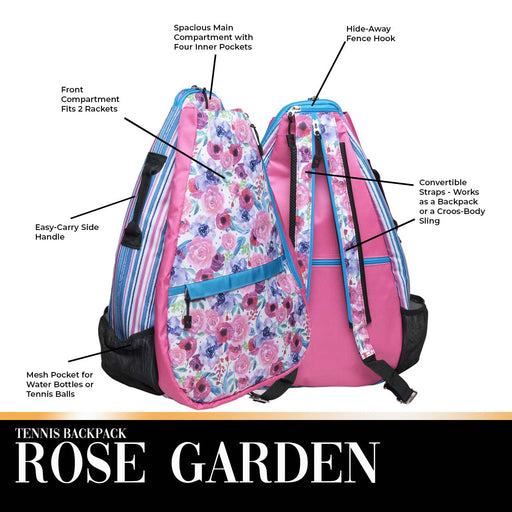 Glove It Rose Garden Tennis Backpack