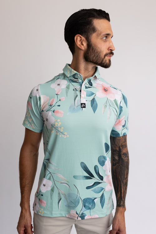 Easy Eagle Floral-La-Tour Men's Polo Shirt