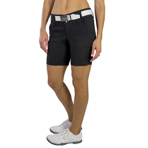JoFit Belted 7.5 in Womens Golf Shorts - Blk Black/16