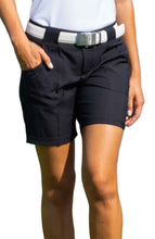 Load image into Gallery viewer, Jofit Belted 7.5 in Womens Golf Shorts - Blk Black/16
 - 1